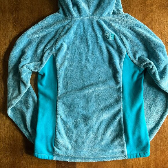 The North Face teal crossover fleece hoodie - Picture 5 of 12